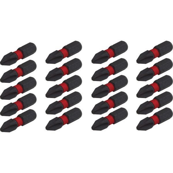 Impact Rated 20 Pc. 1-In. Phillips #2 Screwdriving Bits