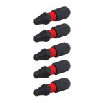 Impact Rated 1-In. Square/Robertson #2 Screwdriving Bits