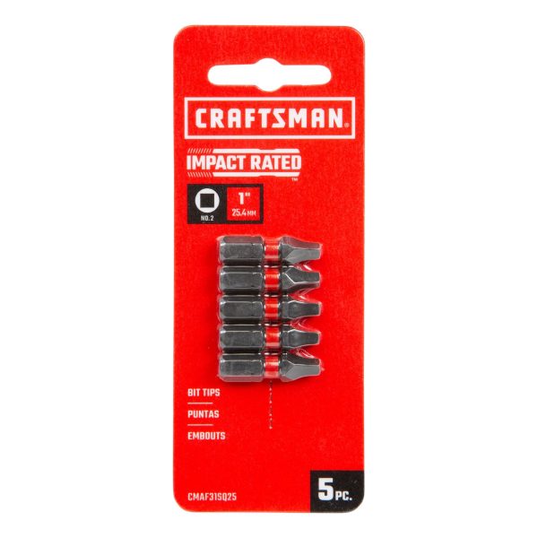 Impact Rated 1-In. Square/Robertson #2 Screwdriving Bits - Image 2