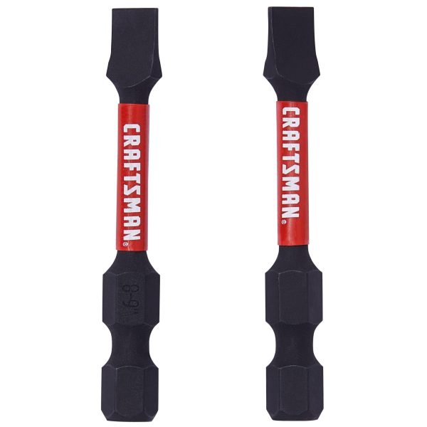 Impact Rated 2-In. Slotted #6-8 Screwdriving Bits (2 Pk.)