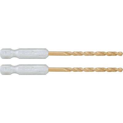 7/64-In. Hex Shank Titanium Nitride Coating Drill Bits (2 Pk.)