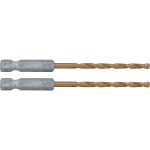 1/8-In. Hex Shank Titanium Nitride Coating Drill Bits (2 Pk.)