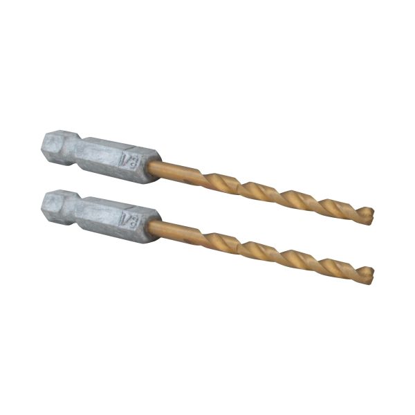 1/8-In. Hex Shank Titanium Nitride Coating Drill Bits (2 Pk.) - Image 2