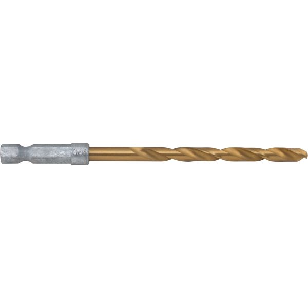 1/4-In. Hex Shank Titanium Nitride Coating Drill Bit (1 Pk.)