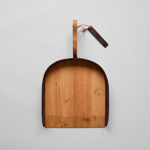 Wood & Leather Dustpan