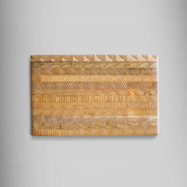 Premium Kiln Dried Larch Wood One Hander Large Cutting Board 15 x 9