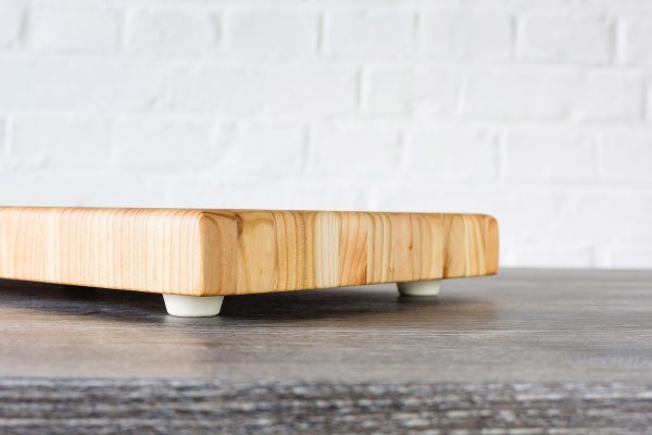 Premium Kiln Dried Larch Wood One Hander Medium Cutting Board 14 x 8 - Image 3
