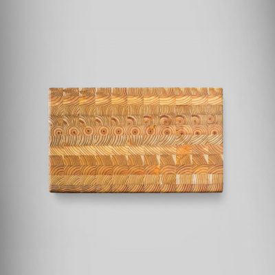 Premium Kiln Dried Larch Wood One Hander Medium Cutting Board 14 x 8